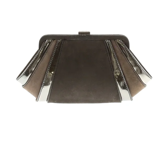 Zac Posen brown and Silver clutch - Picture 2 of 3